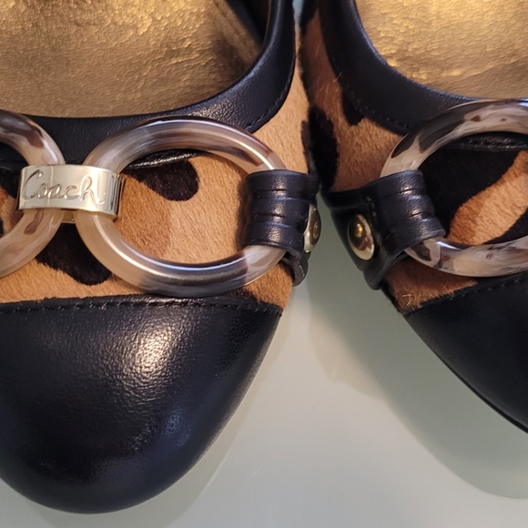 Coach Taffy Cheetah Hair Calf Fashion Pumps Heels Women's Size 7.5 B - Picture 5 of 9
